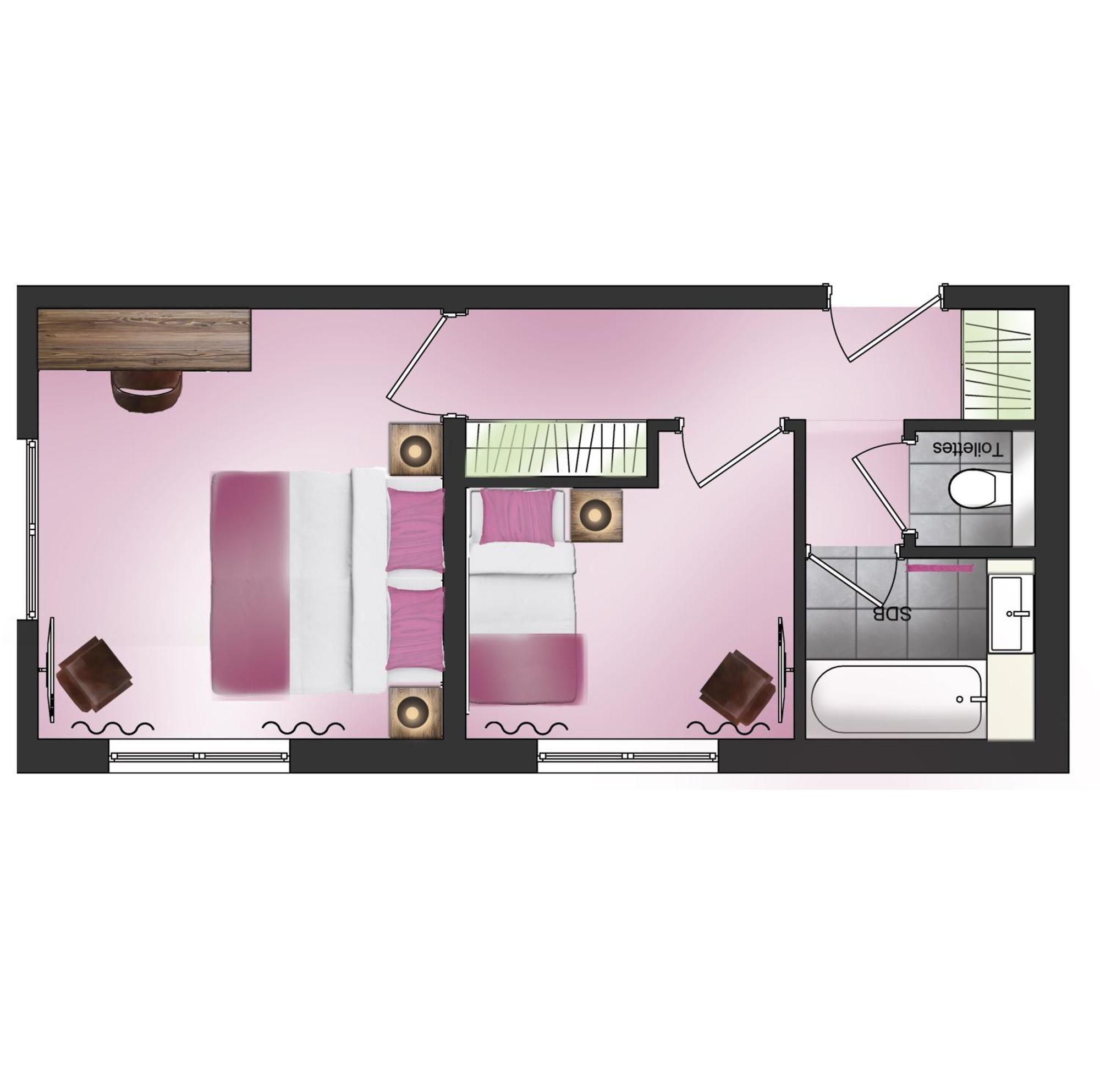 טלואר Hotel Les Grillons חדר תמונה
