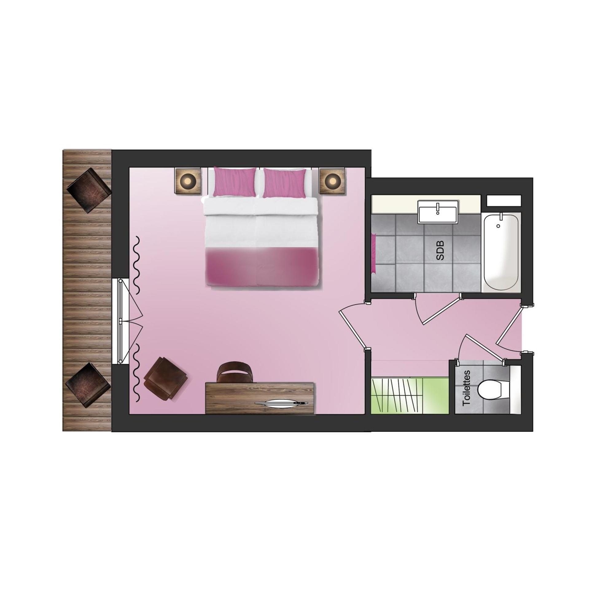 טלואר Hotel Les Grillons חדר תמונה
